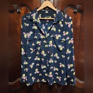 ANN TAYLOR - Floral Leaf Blouse